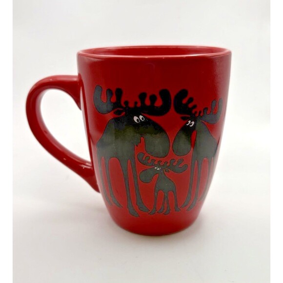 Moose Coffee Mug Cup Sweden Red Used - Picture 1 of 10